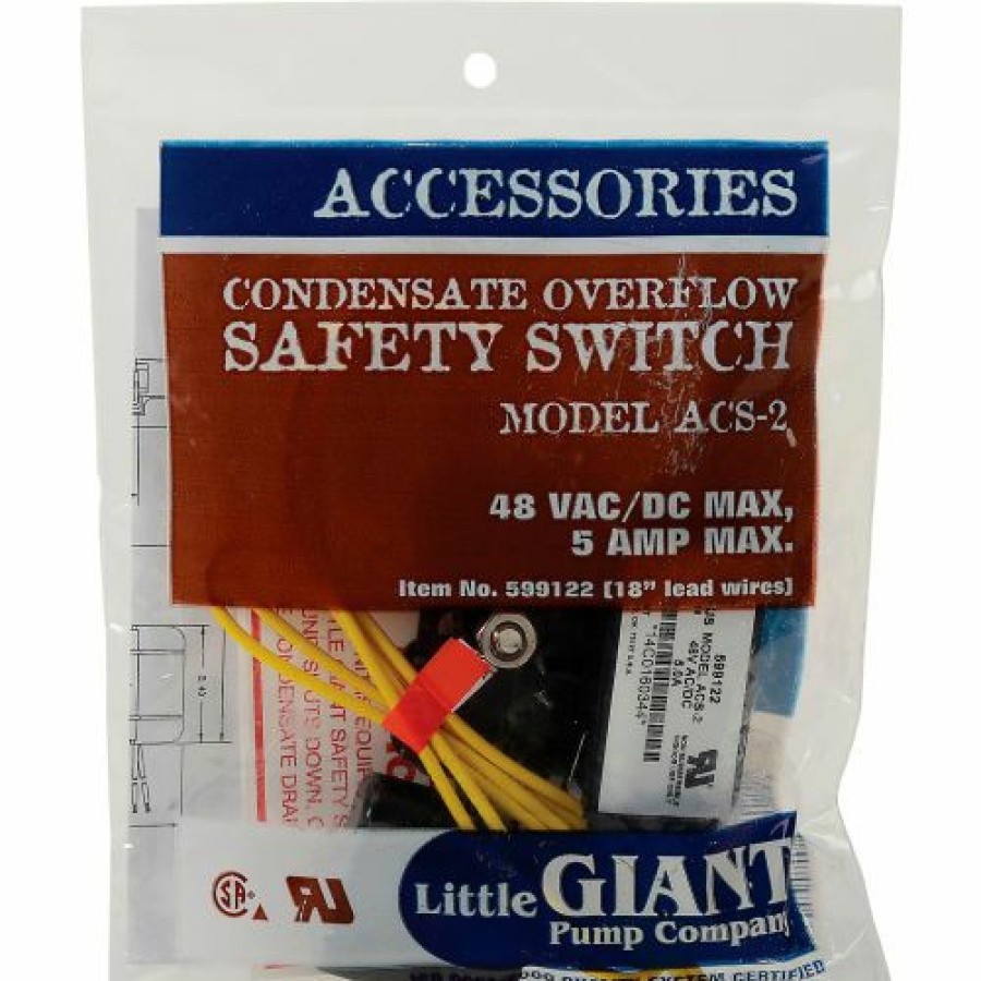 Online Little Giant Auxiliary Condensate Overflow Safety Switch 5A, 18"L Wire