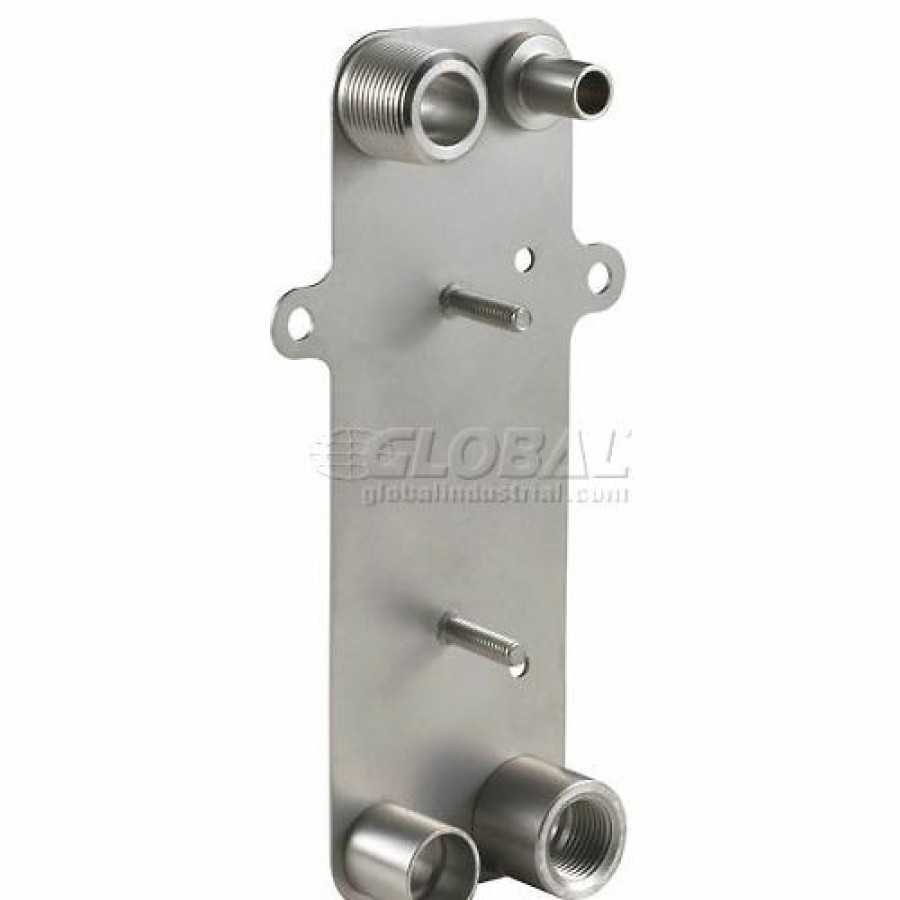 Hot Bell & Gossett High Pressure Brazed Plate Heat Exchanger With Mounting Tabs, Bp410-10Mt