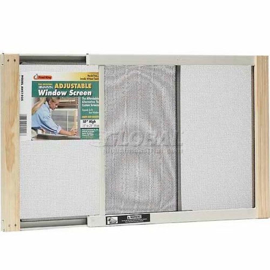 Best Frost King Adjustable Window Screen, 10" High, Extends 15-25" Pkg Qty 12