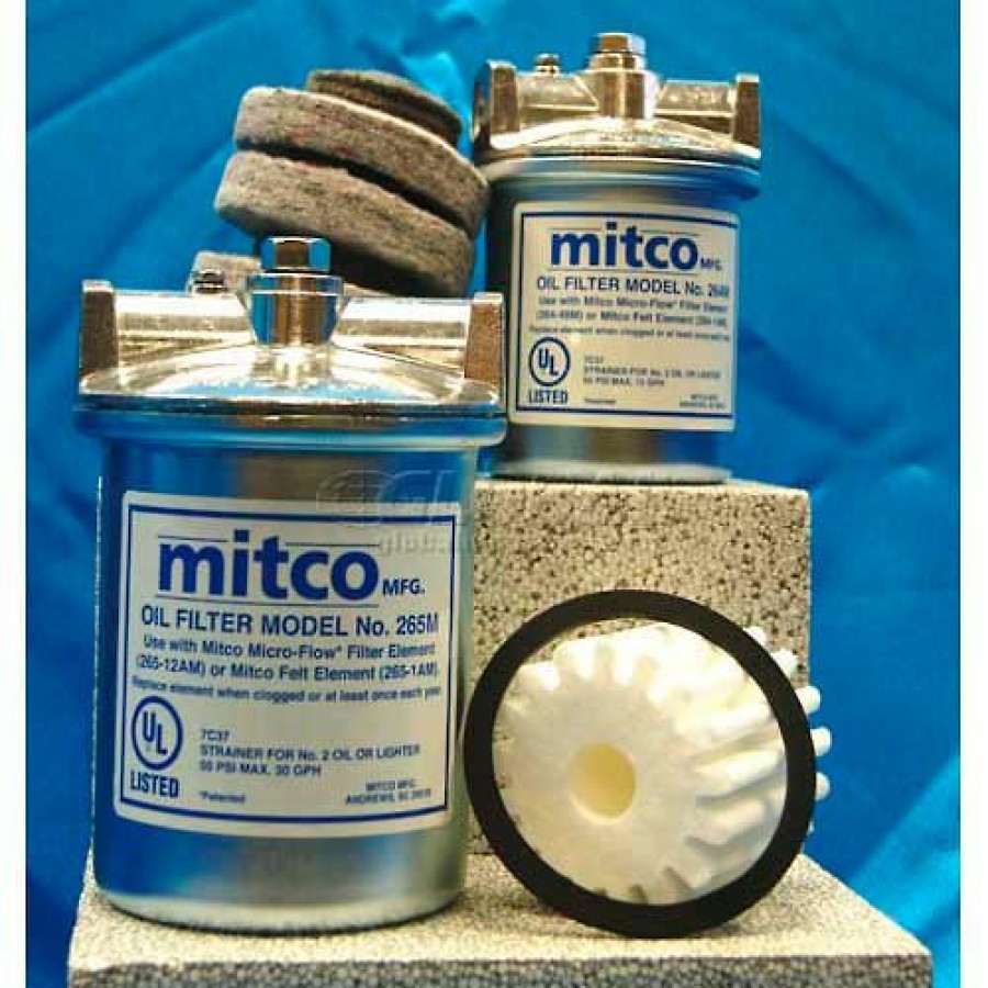 Best Mitco 265Fm Complete Fuel Oil Filter, W/Felt Filter Element, Large, 30 Gph Flow Rate