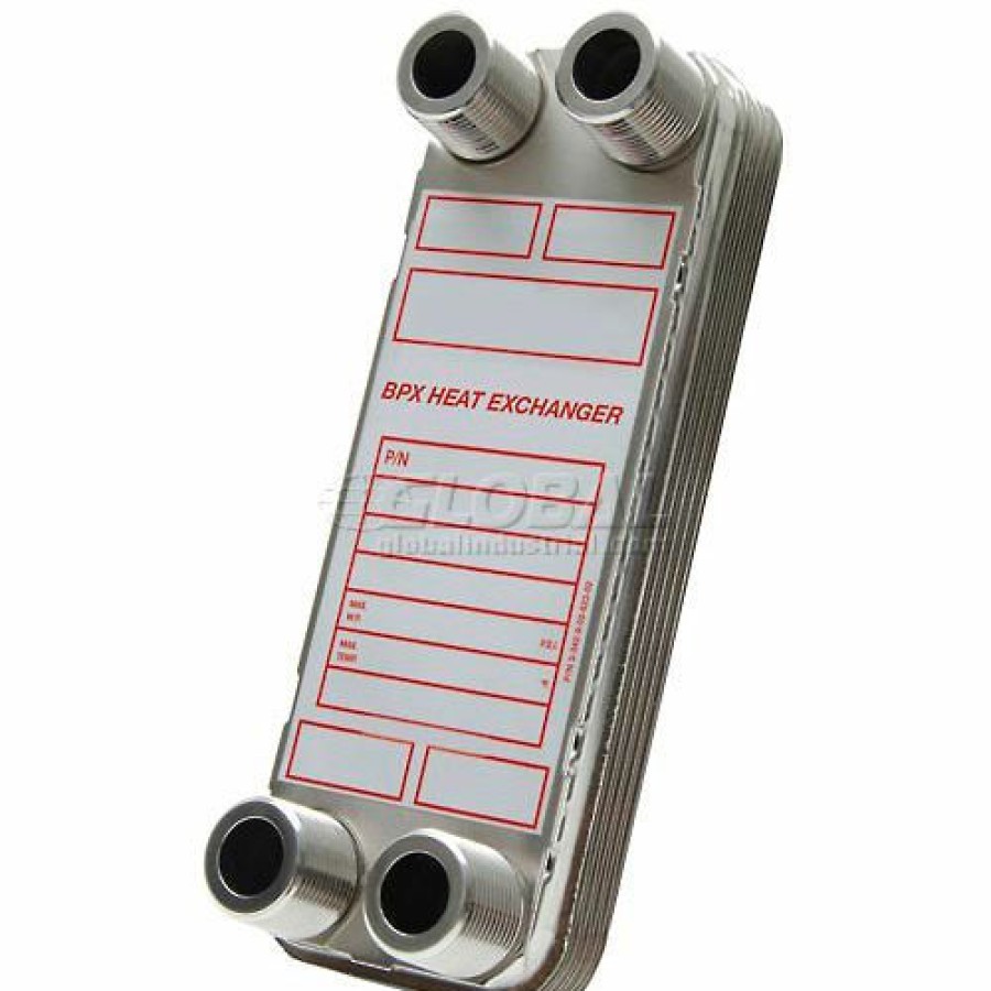 Hot Bell & Gossett High Pressure Brazed Plate Heat Exchanger With Mounting Tabs, Bp410-30Mt