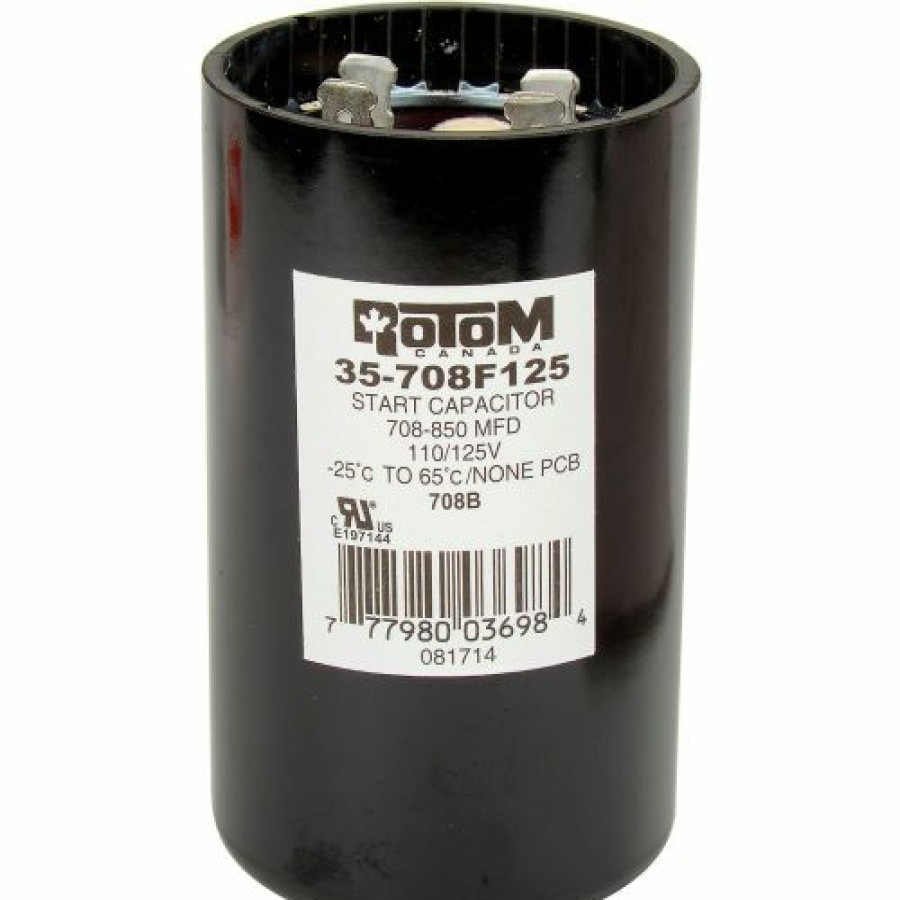 Hot Rotom 708B, 708-850Mfd, 110/125V, Start Capacitor, Round