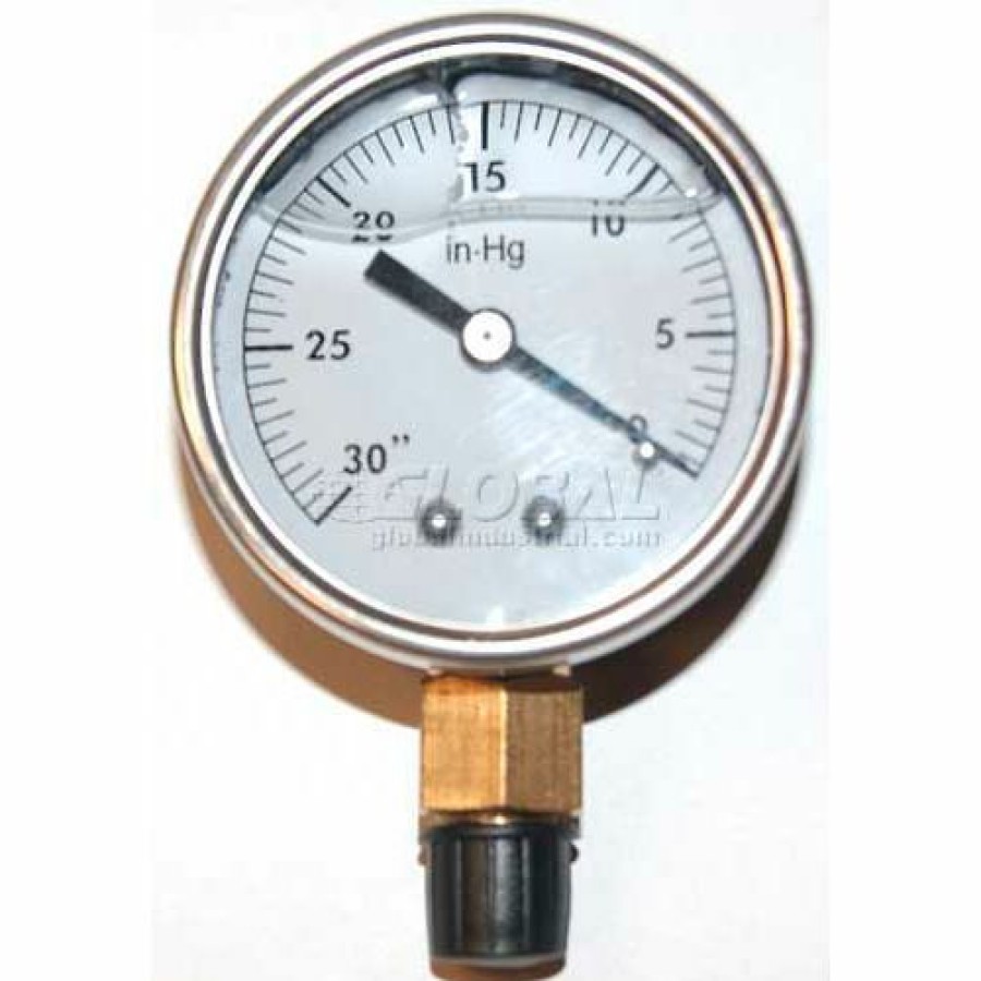 Online Mitco P126Lm Pump Test Gauge, 0-30 Hg Vacuum, Liquid Filled, 2" Face