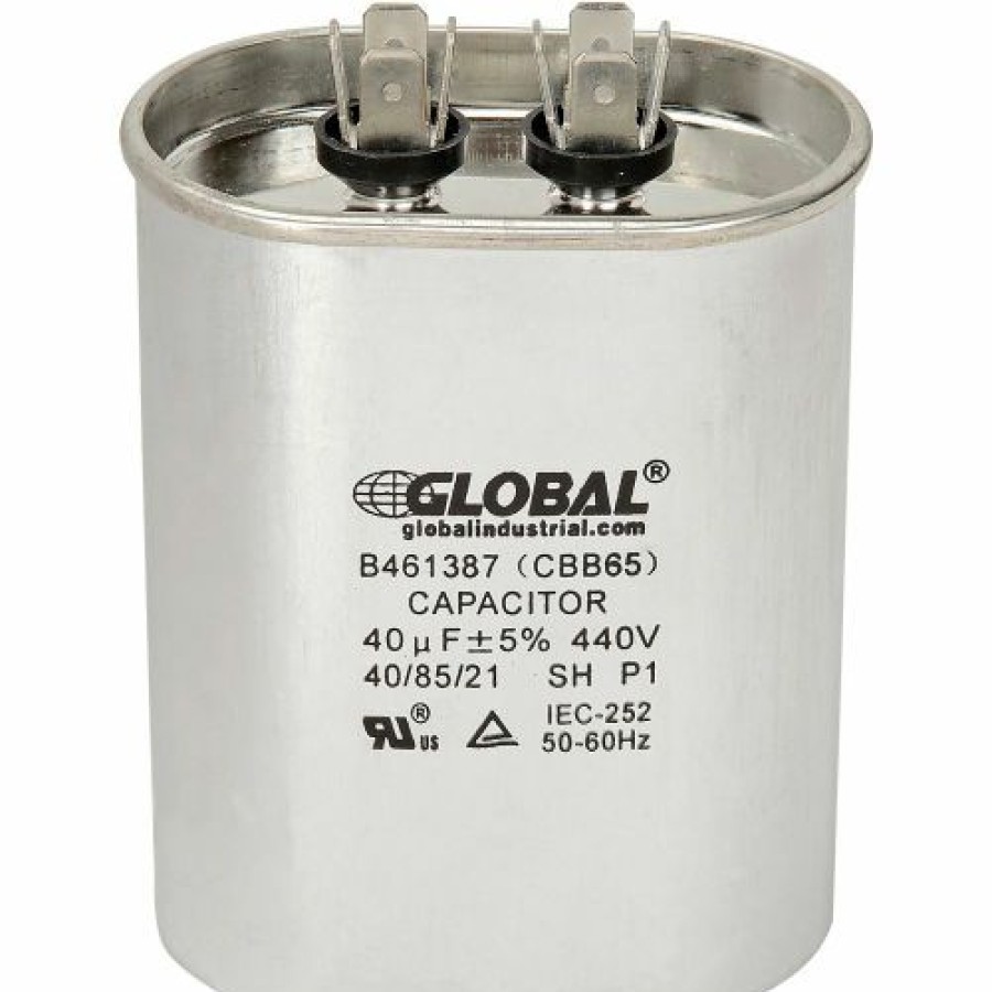 Hot Global Industrial B461387, 40 +/- 5% Mfd, 440V, Run Capacitor, Oval