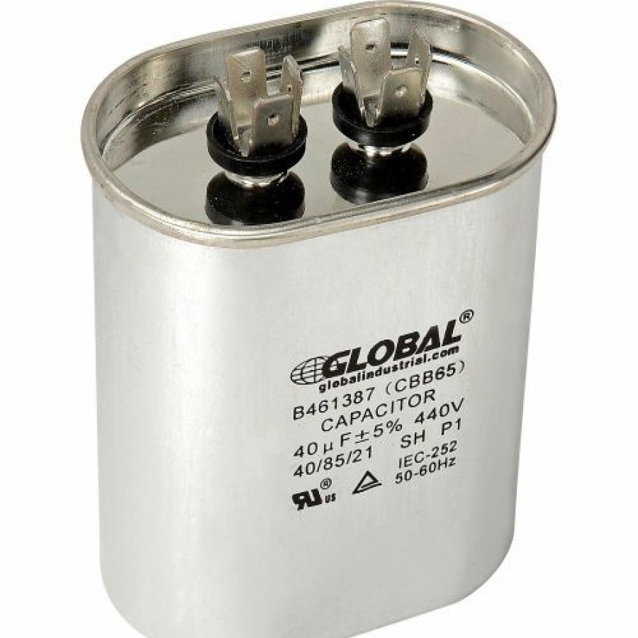 Hot Global Industrial B461387, 40 +/- 5% Mfd, 440V, Run Capacitor, Oval