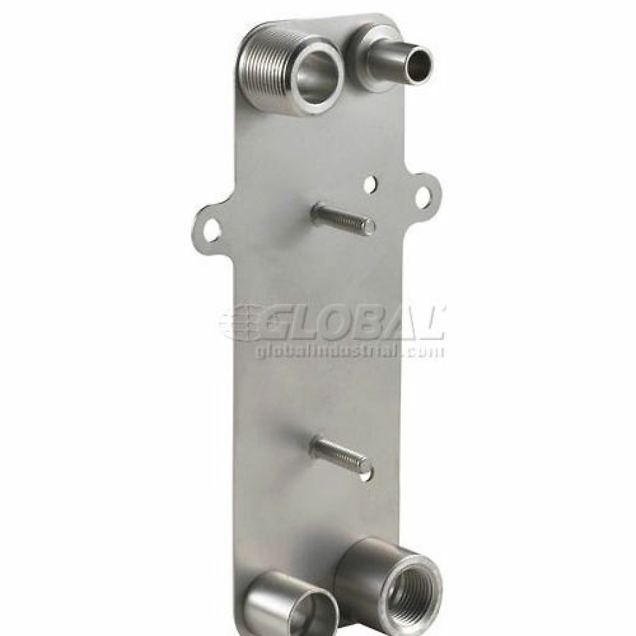 Hot Bell & Gossett High Pressure Brazed Plate Heat Exchanger With Mounting Tabs, Bp412-20Mt